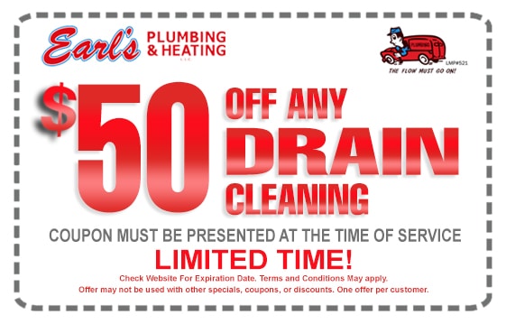 $50 off special coupon for any drain cleaning plumbing in Metairie Louisiana or New Orleans Metro area